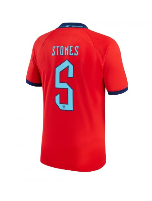 Billige England John Stones #5 Bortedrakt VM 2022 Kortermet